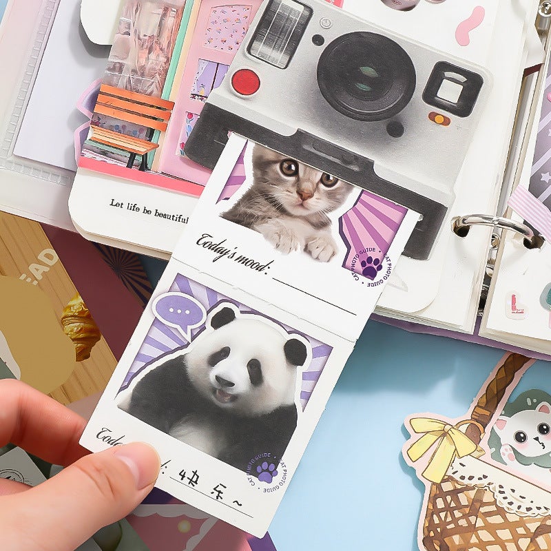 Xinmo Creative Fun Full Set Pet Sticky Notes Journal Drawing Materials Diy Gift Vintage Sticker Set - Image 4